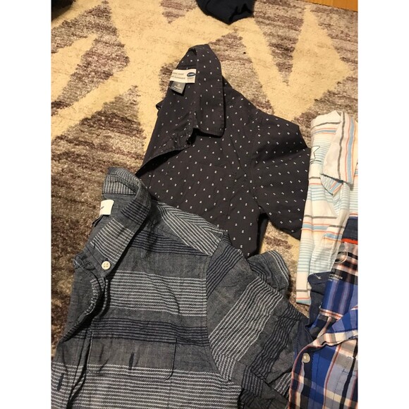 Old Navy Boys Short Sleeve Button Up Collared Shirts Size Medium 8 - Picture 4 of 8
